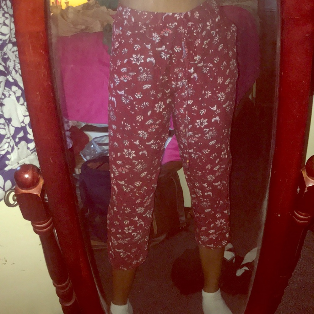 Airy red elephant pants